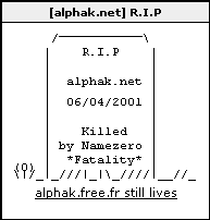 RIP AlphaK.net