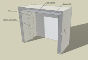 Schéma du placard à câbler