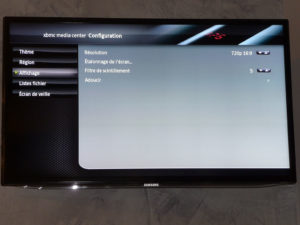 Résolution forcée à 720p dans le dashboard.